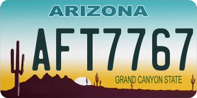 AZ license plate AFT7767