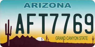 AZ license plate AFT7769