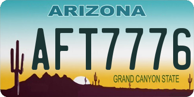 AZ license plate AFT7776