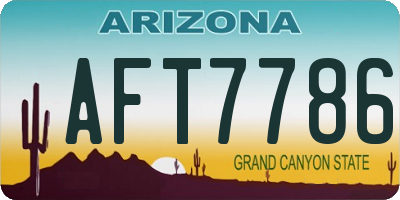 AZ license plate AFT7786