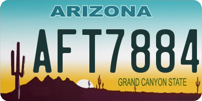 AZ license plate AFT7884