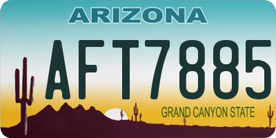 AZ license plate AFT7885