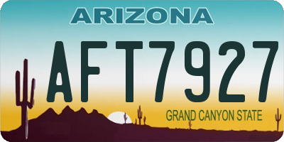 AZ license plate AFT7927