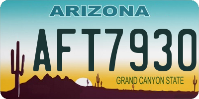 AZ license plate AFT7930