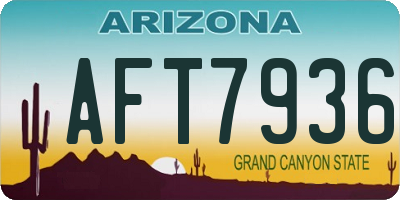AZ license plate AFT7936
