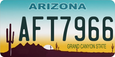 AZ license plate AFT7966