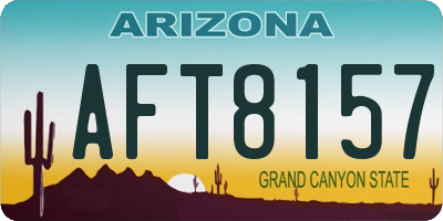 AZ license plate AFT8157