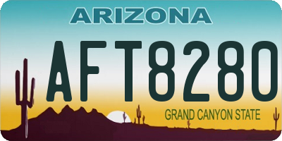AZ license plate AFT8280