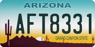 AZ license plate AFT8331