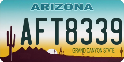 AZ license plate AFT8339