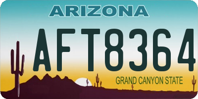 AZ license plate AFT8364
