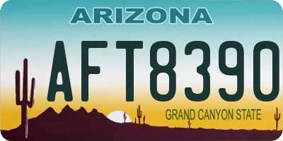 AZ license plate AFT8390