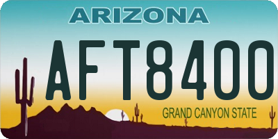 AZ license plate AFT8400