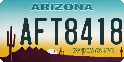AZ license plate AFT8418