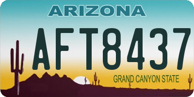 AZ license plate AFT8437