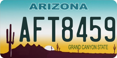 AZ license plate AFT8459
