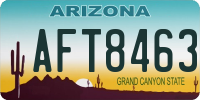 AZ license plate AFT8463