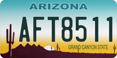 AZ license plate AFT8511