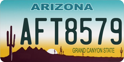 AZ license plate AFT8579