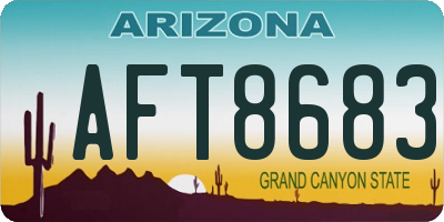 AZ license plate AFT8683