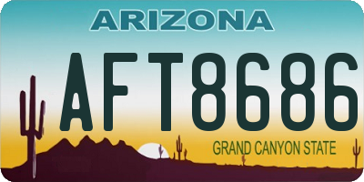 AZ license plate AFT8686
