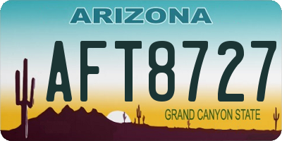AZ license plate AFT8727