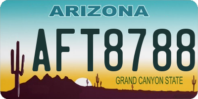 AZ license plate AFT8788