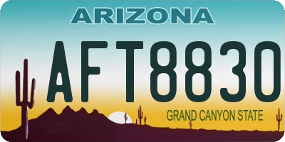 AZ license plate AFT8830