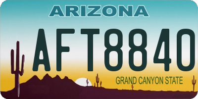 AZ license plate AFT8840