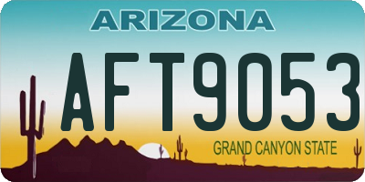 AZ license plate AFT9053