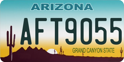 AZ license plate AFT9055