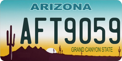 AZ license plate AFT9059