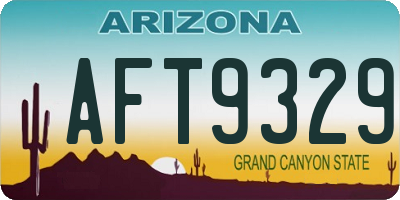 AZ license plate AFT9329