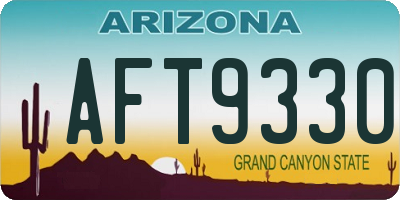 AZ license plate AFT9330