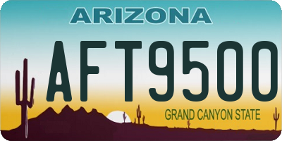 AZ license plate AFT9500