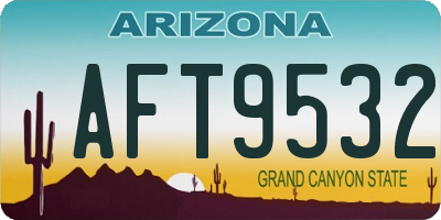 AZ license plate AFT9532