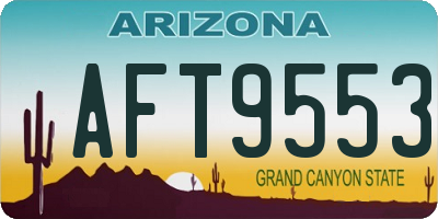 AZ license plate AFT9553