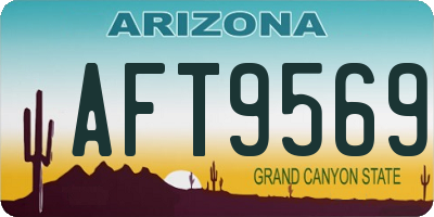 AZ license plate AFT9569