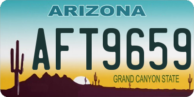 AZ license plate AFT9659