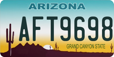 AZ license plate AFT9698
