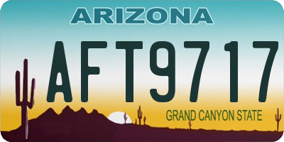 AZ license plate AFT9717