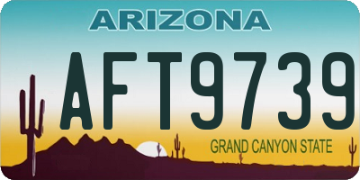 AZ license plate AFT9739