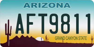 AZ license plate AFT9811