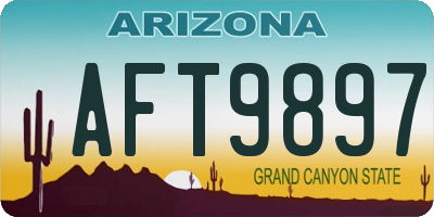 AZ license plate AFT9897