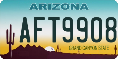 AZ license plate AFT9908