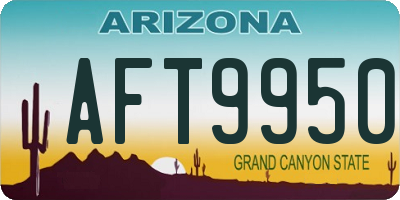 AZ license plate AFT9950