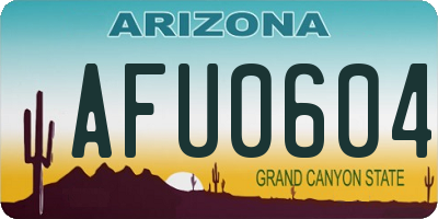 AZ license plate AFU0604