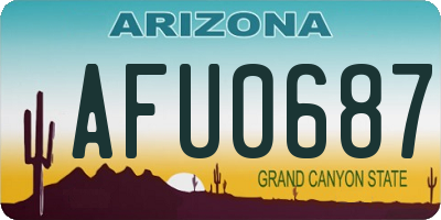 AZ license plate AFU0687