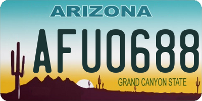 AZ license plate AFU0688