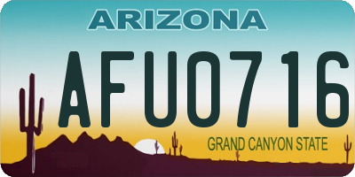 AZ license plate AFU0716